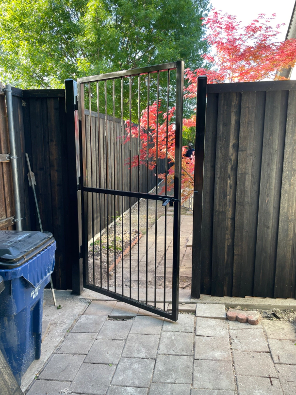 8ft tall fully custom single walk through gate 1