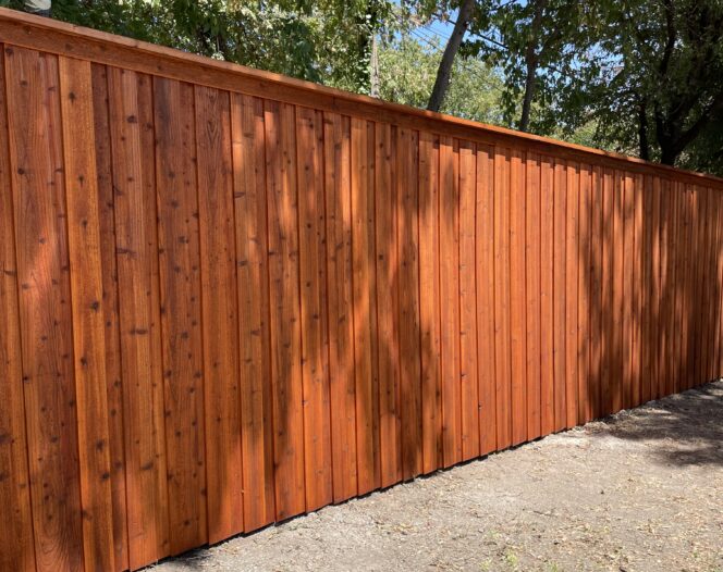 front wooden fence